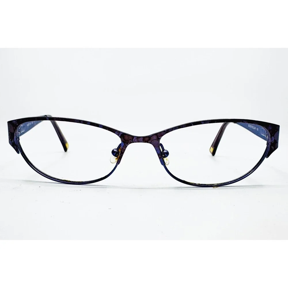 Blue Dollar Eyeglasses Women Purple Cat Eye Full Rim 52-15-130